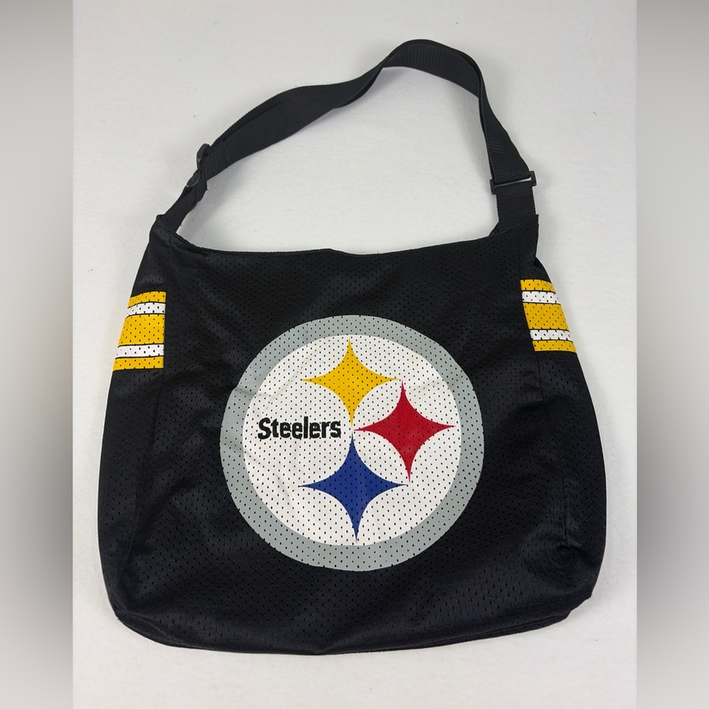 NFL Pittsburgh Steelers Jersey Tote Bag Crossbody Snap Little Earth Productions